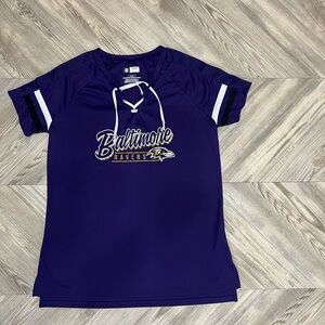 NFL Baltimore Ravens Purple Lace-Up Top